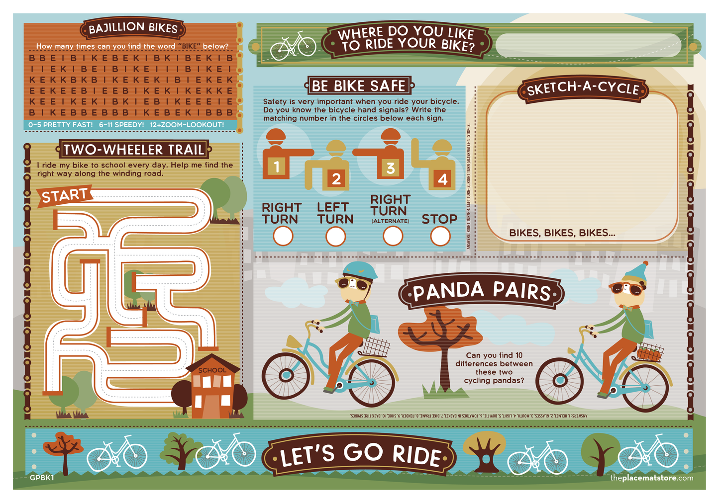 Bikes Placemat