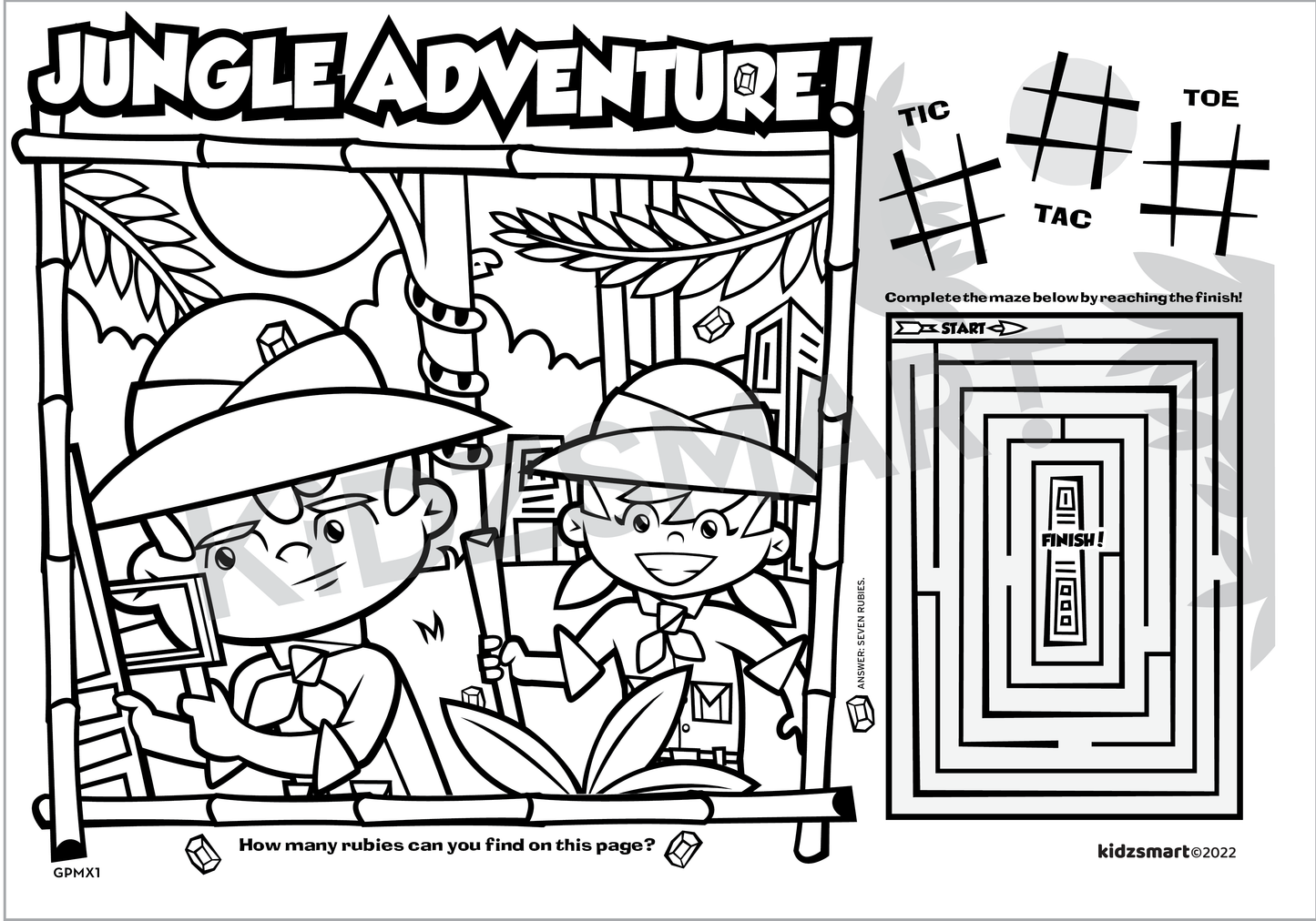 Aztec Adventure-Themed Kids’ Activity Placemat – Customizable for Restaurants, Cafés & Family Dining Venues