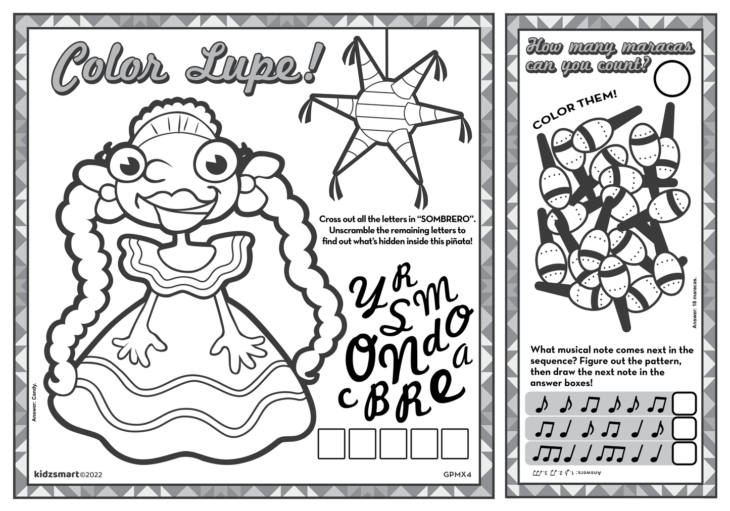 Mexico-Themed Kids’ Activity Placemat – Customizable for Family Restaurants & Mexican Eateries