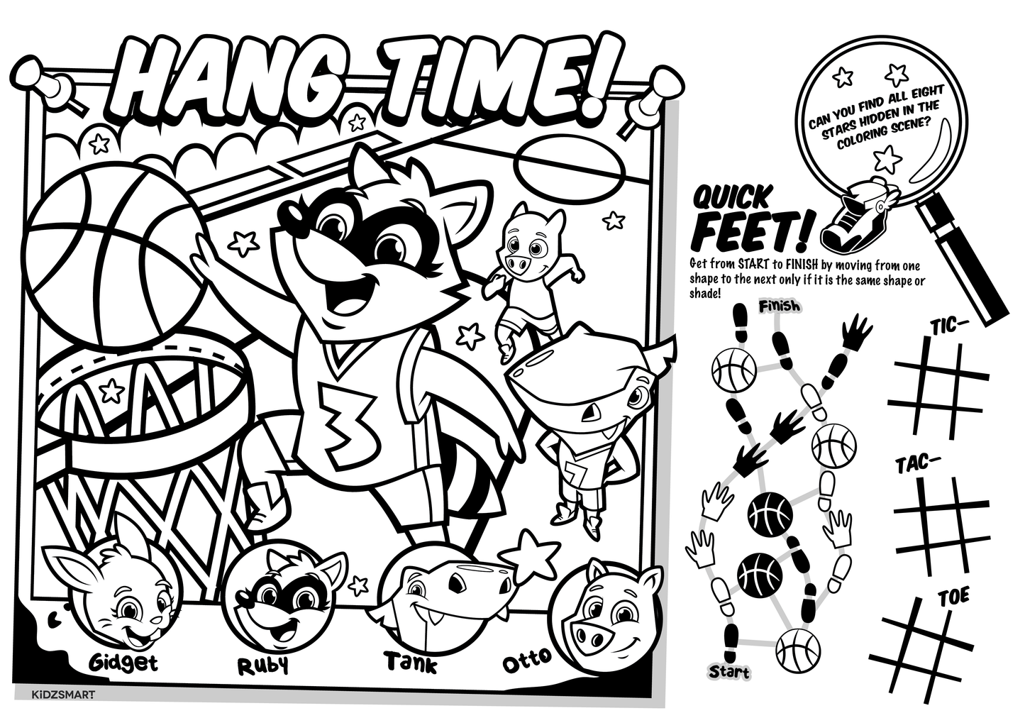 SlamDunk Sports-Themed Kids’ Activity Placemat Pack – Customizable for Restaurants, Cafes & Family Venues