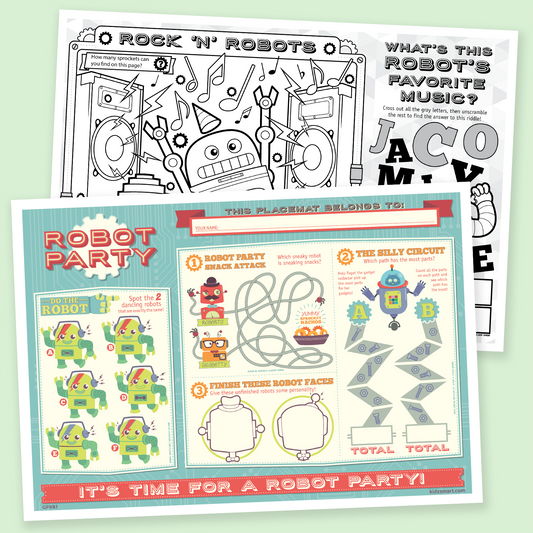 Robot Party Placemat