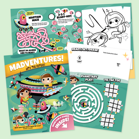 Madventures Into the Future! | 4-Page Kids Activity Book