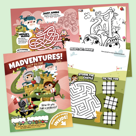 Madventures Joust for Fun! | 4-Page Kids Activity Book