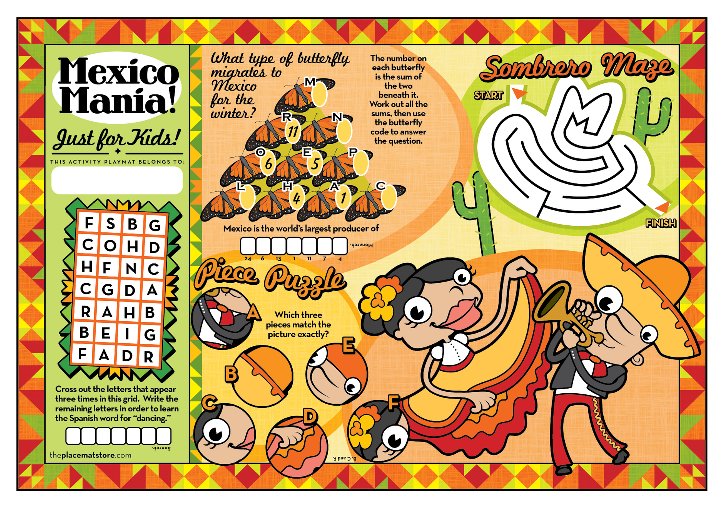 Mexico Mania 2 Placemat