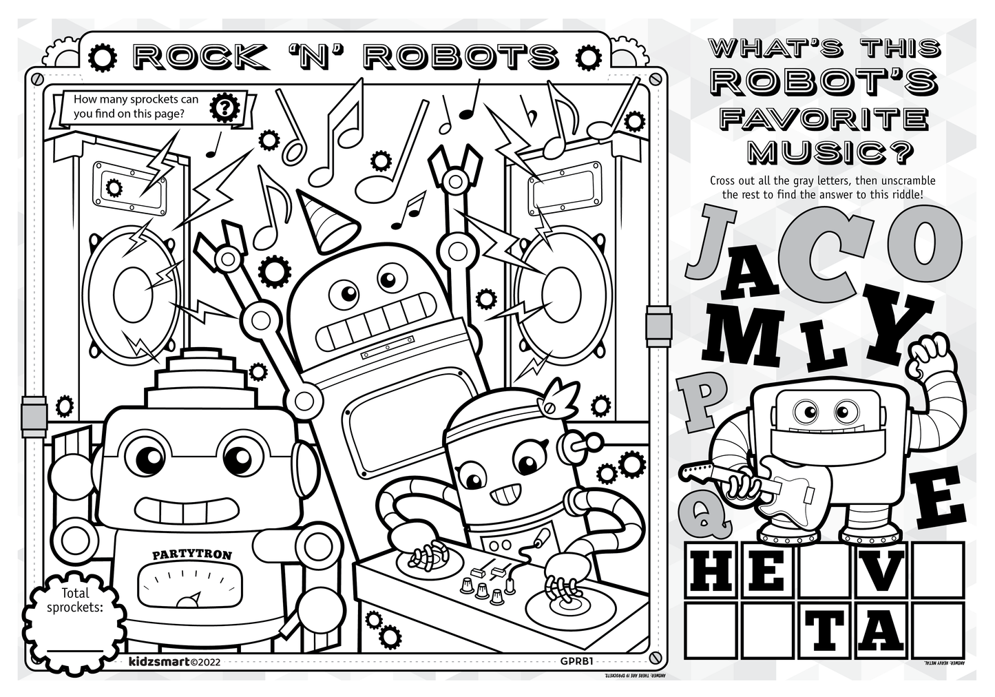 Robot Party Placemat