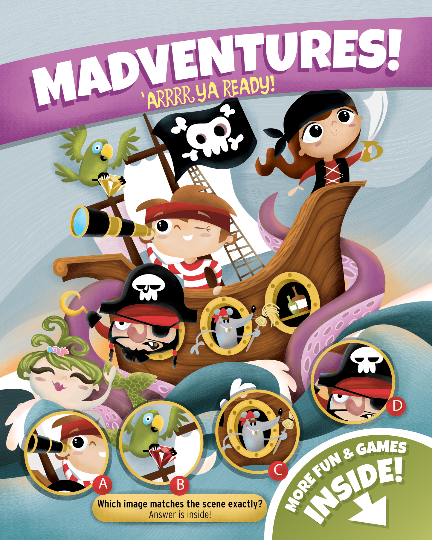 Madventures Books | 4-Page Kids Activity Book | Variety Package