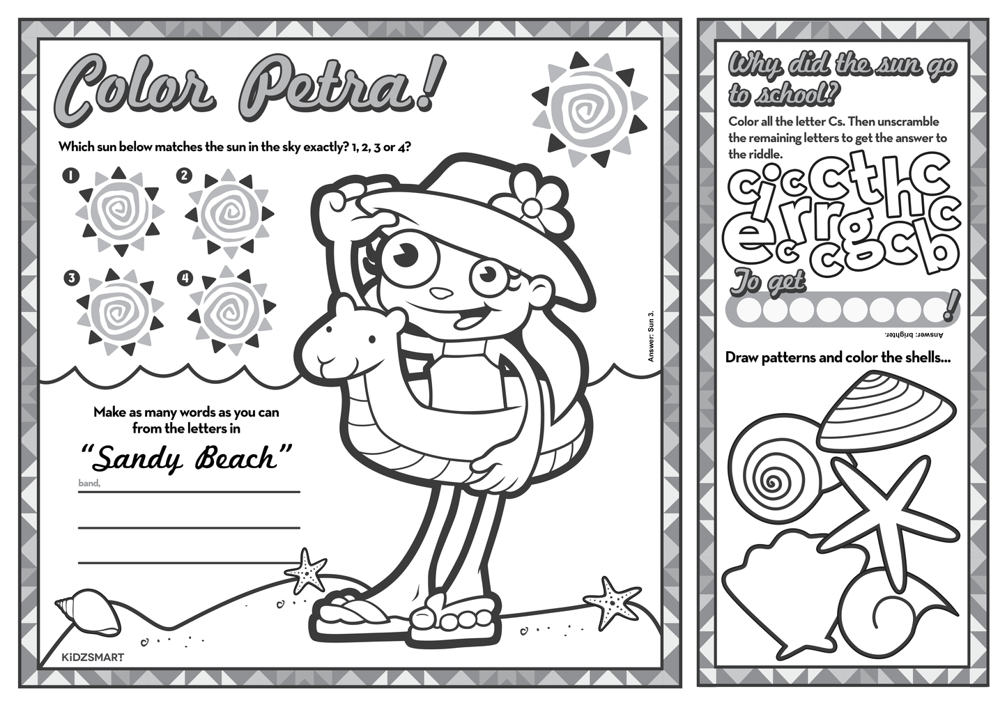 Ocean | 4 Activity Sheets | Variety Package