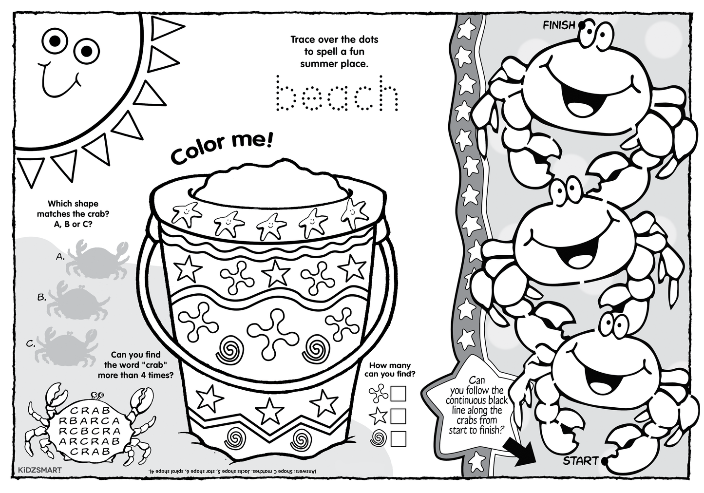 Ocean | 4 Activity Sheets | Variety Package